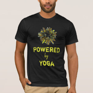 *~* Yoga Gold Gelbe Kristallkugel Männer schwarz T-Shirt