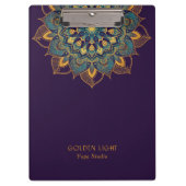 Yoga Gold Mandala Klemmbrett (Vorderseite)