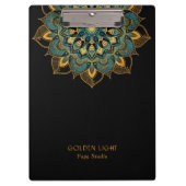 Yoga Gold Mandala Klemmbrett (Vorderseite)