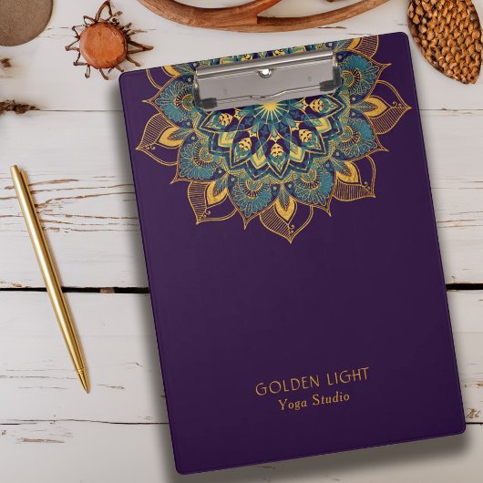 Yoga Gold Mandala Klemmbrett