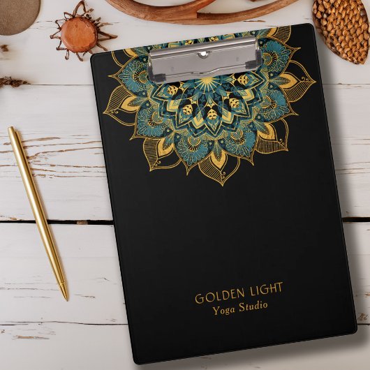 Yoga Gold Mandala Klemmbrett