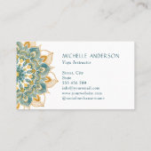 Yoga Gold Mandala Visitenkarte (Rückseite)