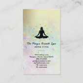 *~ Yoga-Gold-Meditation-Glitzer Visitenkarte (Rückseite)