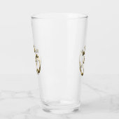 Yoga Gold Metallic Om Hindu Buddhist Symbol Glas (Links)