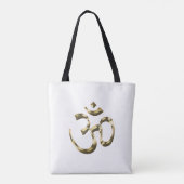 Yoga gold metallic Om Hindu Buddhist Symbol modern Tasche (Rückseite)
