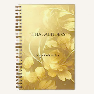 Yoga Goldblumen benutzerdefinierter Name Notizblock