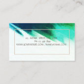 Yoga, Goldene Bäume Silhouette, Pinselstriche Visitenkarte (Rückseite)