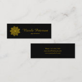 Yoga - Goldspitze Mini Visitenkarte (Vorne/Hinten)