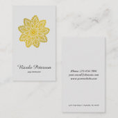 Yoga - Goldspitze Visitenkarte (Vorne/Hinten)