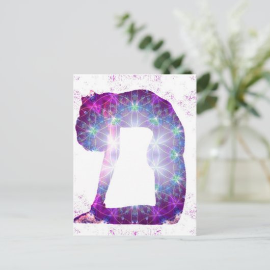 Yoga-Göttin-Pose-Reihe Postkarte (Stehend Vorderseite)