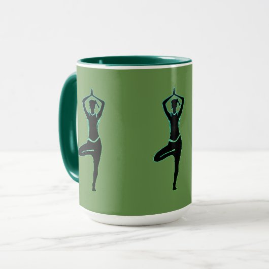 Yoga Green Tasse (Vorderseite Links)
