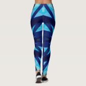 Yoga Gym Fitness Übung für Navy Blue Light Pattern Leggings (Rückseite)