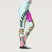 Yoga-Gymnastik-Giraffe für den Cartoon Leggings (Rechts)