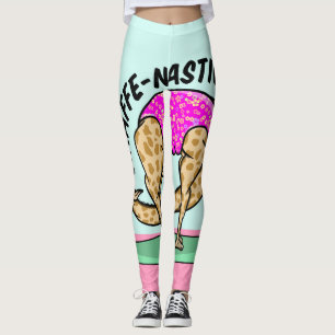 Yoga-Gymnastik-Giraffe für den Cartoon Leggings
