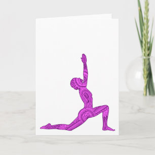 Yoga Halbmond-Mond Mehndi Entwurfs-Gruß-Karte Karte