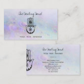 *~* Yoga. Hamsa Hand Fatima Kraters of Moon Visitenkarte (Vorne/Hinten)