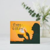 Yoga Happy Birthday Card Postkarte (Stehend Vorderseite)