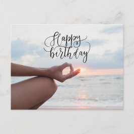 Yoga Happy Birthday Card Postkarte