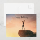 Yoga Happy Birthday Card Postkarte (Vorne/Hinten)