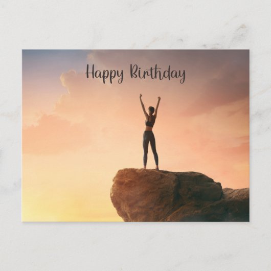 Yoga Happy Birthday Card Postkarte (Vorderseite)