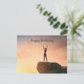 Yoga Happy Birthday Card Postkarte (Stehend Vorderseite)