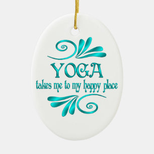 Yoga Happy Place Keramik Ornament