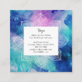 *~* Yoga Healer Mandala Universe Celestial Nebuala Quadratische Visitenkarte (Rückseite)