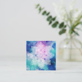 *~* Yoga Healer Mandala Universe Celestial Nebuala Quadratische Visitenkarte (Stehend Vorderseite)