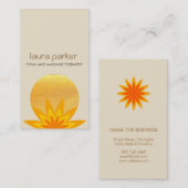 Yoga Healing Health Lotus Blume Logo Visitenkarte (Vorne/Hinten)
