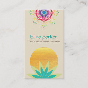 Yoga Healing Health (Yoga Healing Health)-Lotus-Bl Visitenkarte