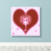 Yoga Heart Leinwanddruck (Insitu (Holzboden))