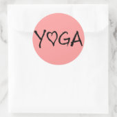 Yoga Heart Runder Aufkleber (Tasche)