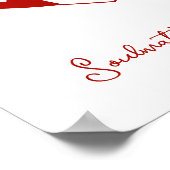 Yoga Heart Silhouette Personalisiert Poster (Ecke)