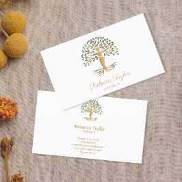 Yoga-Heiler Busi, Lebensbaum des Lebenstherapeuten Visitenkarte