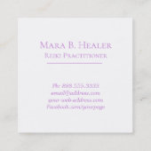 *~* Yoga-heilige Geometrie-Blume des Lebens Reiki Quadratische Visitenkarte (Rückseite)