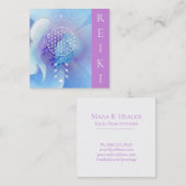 *~* Yoga-heilige Geometrie-Blume des Lebens Reiki Quadratische Visitenkarte (Vorne/Hinten)