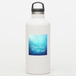Yoga heilt den Soul-Text mit Blue Mandala Aufkleber
