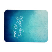 Yoga heilt den Soul-Text mit Blue Mandala Magnet (Horizontal)