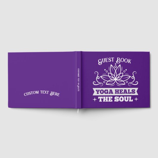 Yoga heilt die Soul Quote Lotus Blume Lila Gästebuch (Voll)