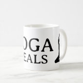 Yoga Heilt Kaffeebehandlungen Tasse mit Pose Silho (VorderseiteRechts)