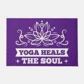 Yoga heilt Soul Zitat Zen Meditation Namaste Fußmatte (Vorderseite)