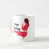 Yoga Heilung gesund Kaffeetasse (Vorderseite Links)