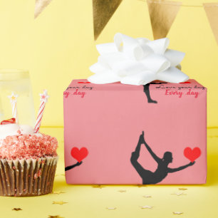 Yoga Herz & Liebe Ihr Tag Jeden Tag / Yogini Wra Geschenkpapier