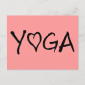 Yoga-Herz Postkarte (Vorderseite)