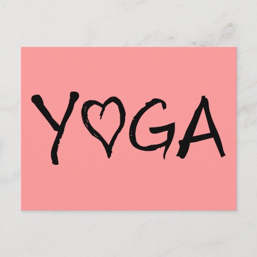 Yoga-Herz Postkarte (Vorderseite)