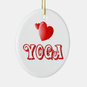 Yoga-Herzen Keramik Ornament (Rechts)