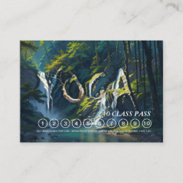 YOGA Hidden Text Mediation Instructor Class Pass Terminkarte