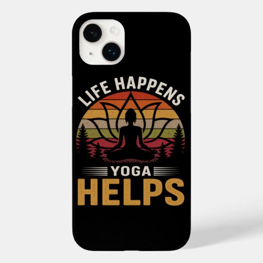 Yoga hilft im Leben Case-Mate iPhone Hülle (Rückseite)