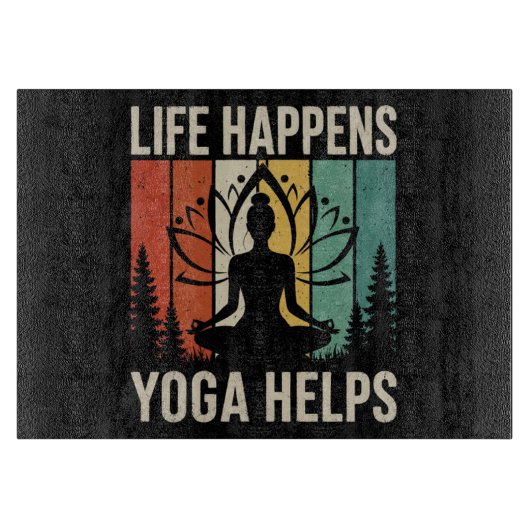 Yoga hilft im Leben Schneidebrett (Vorderseite)