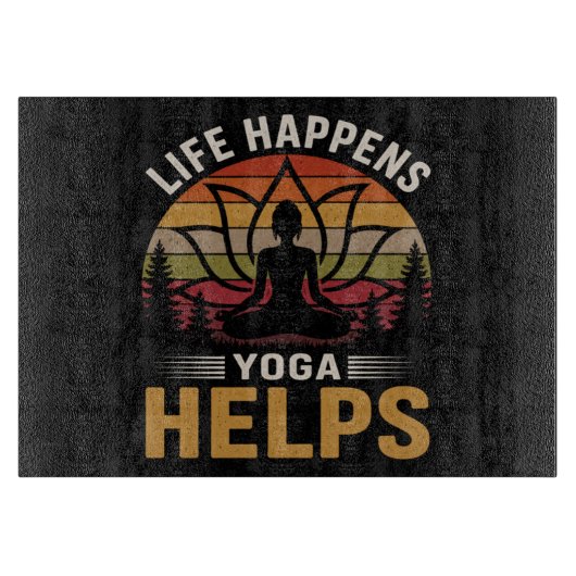 Yoga hilft im Leben Schneidebrett (Vorderseite)